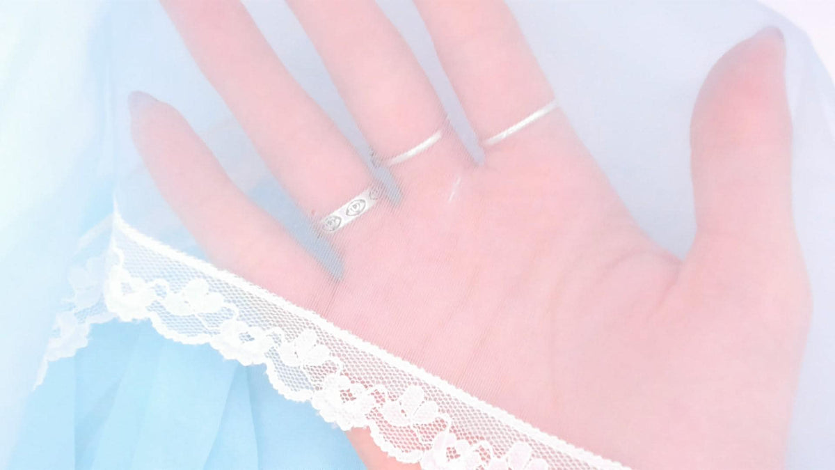 70s Baby Blue Sheer Peignoir Robe Lace Trim Cap Sleeve Nightgown Small