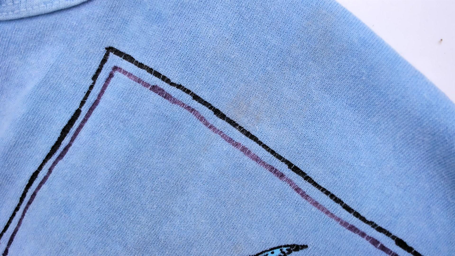 90s Fruit of the Loom Humuhumunukunukuapua'a Tank Top Light Blue Small