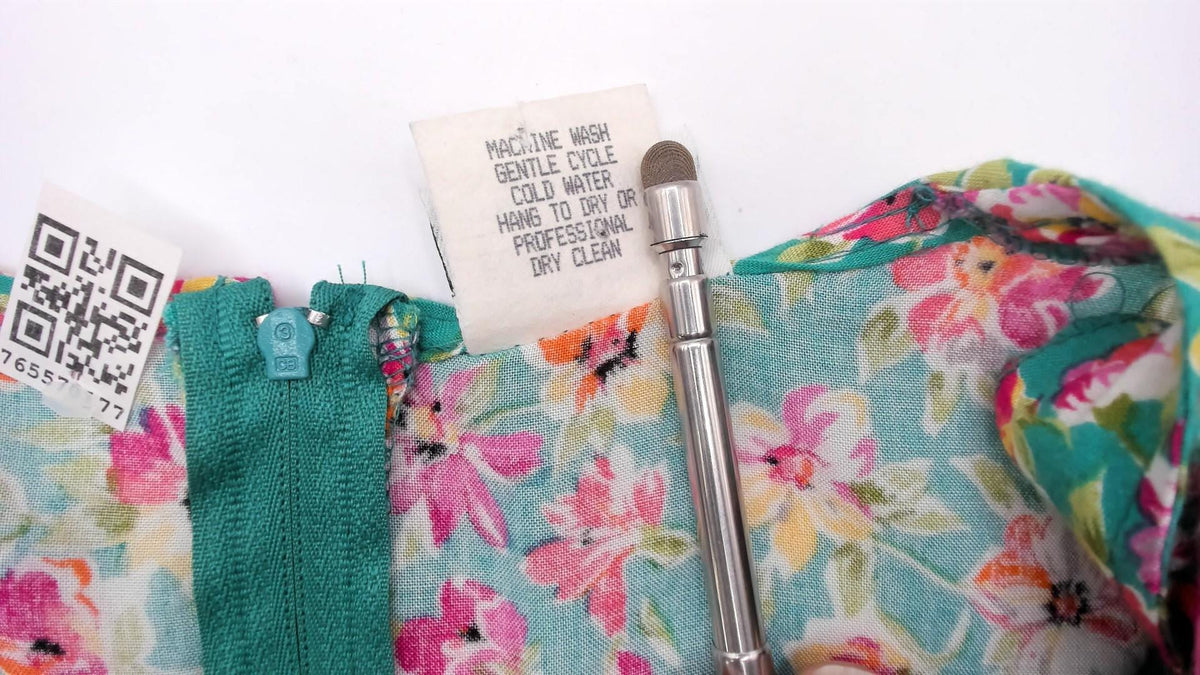 90s Hang Ten Floral Maxi Dress Green Pink Yellow V-Neck Wrap Bodice Large L