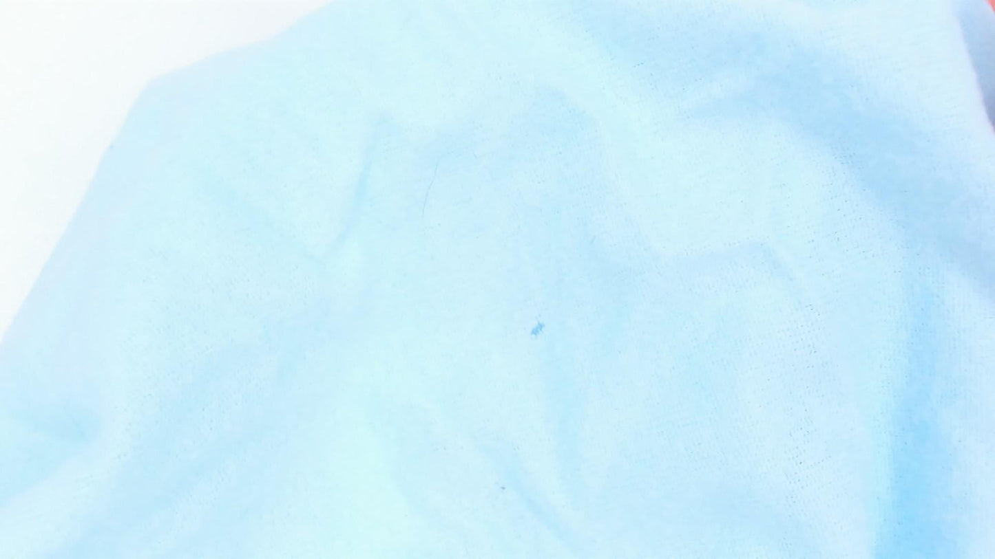 80s Sears Embroidered Floral Nightgown Baby Blue Button Front Mini Small