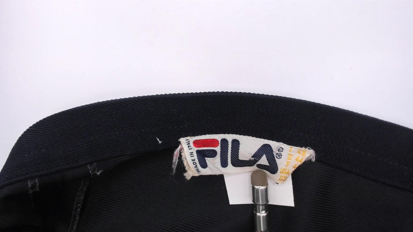 90s Fila Tennis Skirt Navy Pleated Mini Red White Stripe Trim Large L