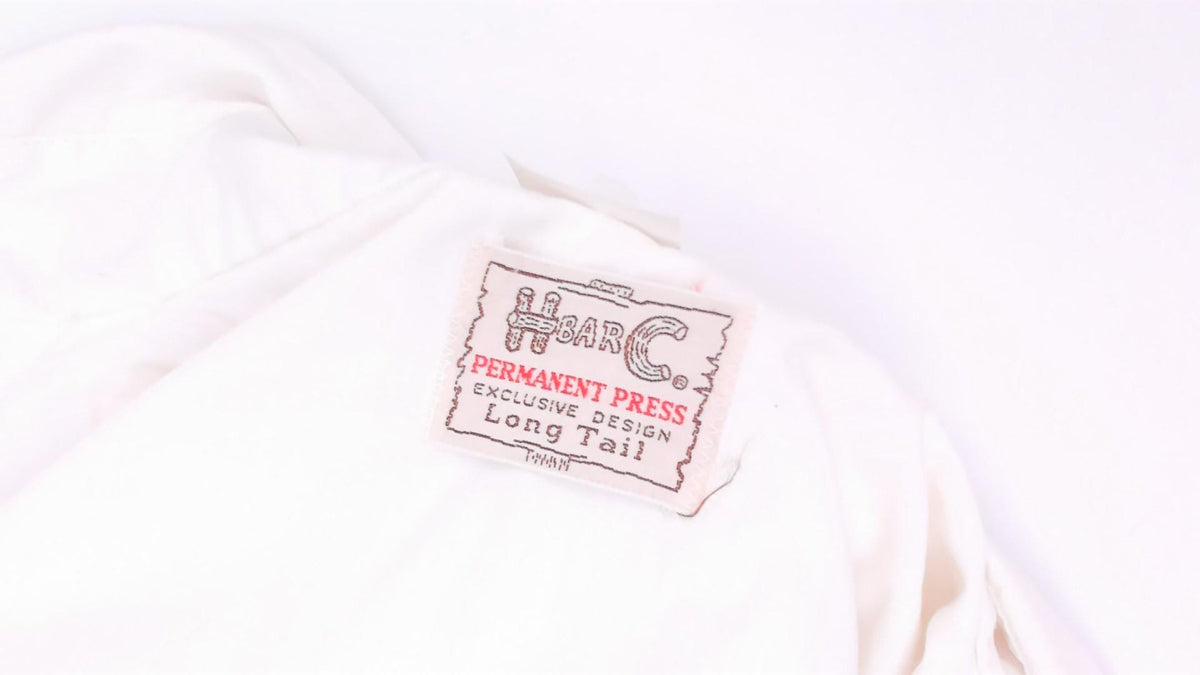 90s H Bar C Western Snap Shirt Pearl Button White Cotton Mens Large