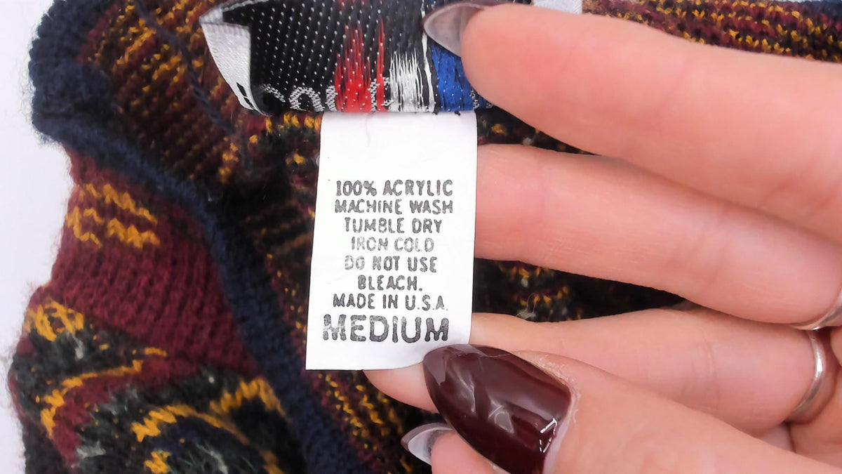 90s Colter Bay Sweater Dress Burgundy Navy Floral Fair Isle Mock Neck Medium