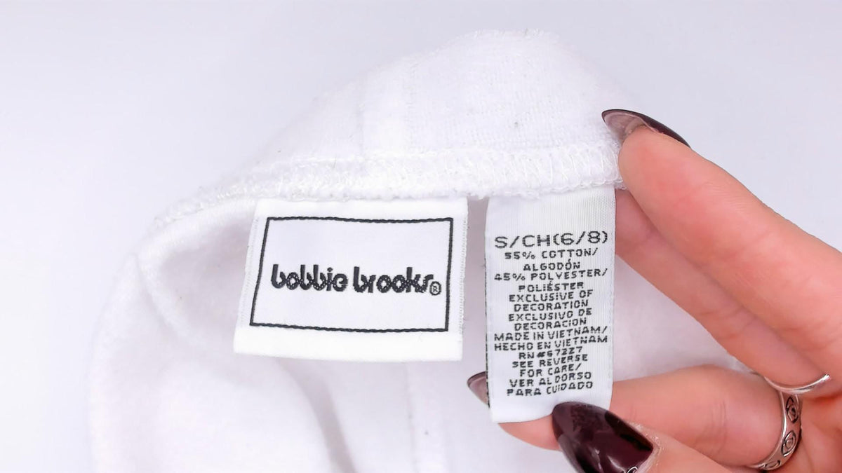 80s Bobbie Brooks White Strapless Terry Cloth Romper Umbrella Embroidered Small
