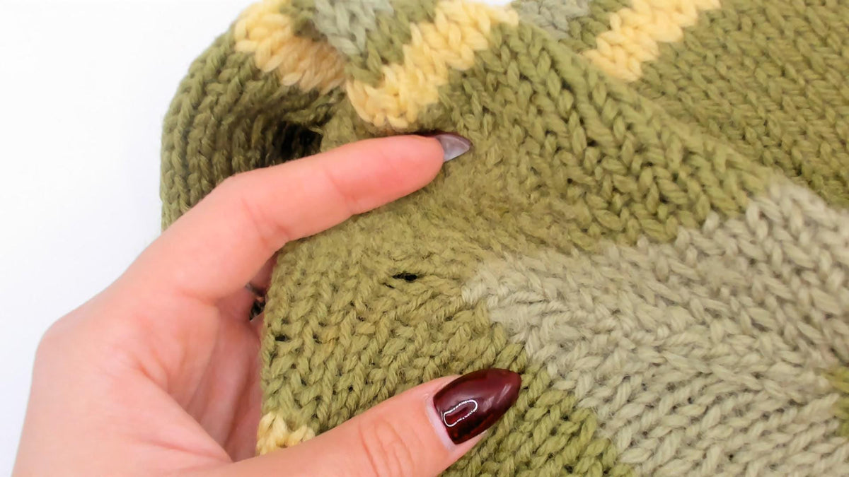 90s Olive Striped Wool Hand Knit Sweater Raglan Brown Elbow Patches Medium