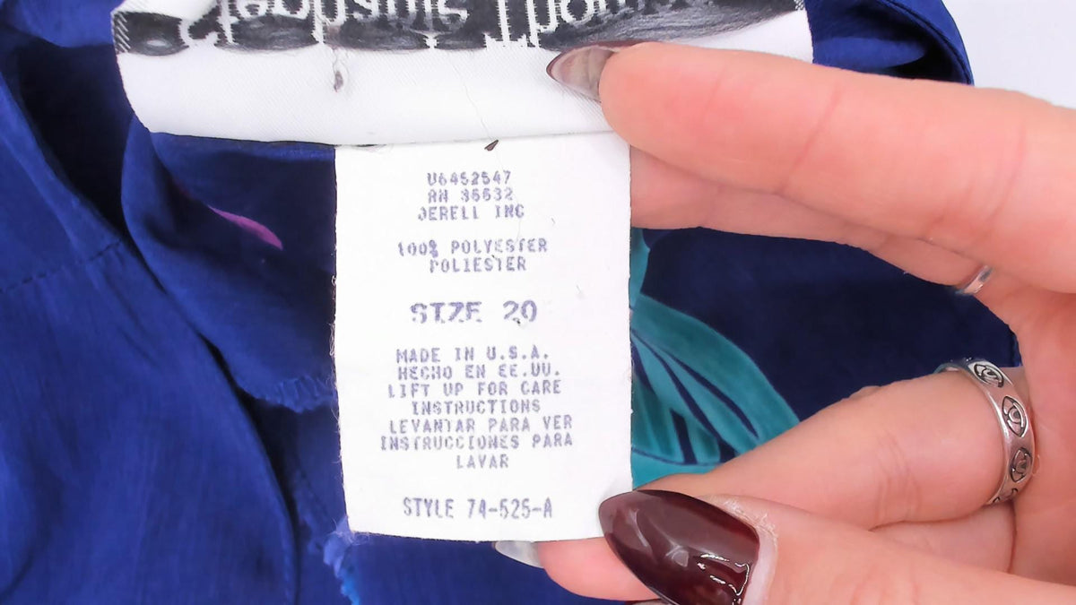 90s Stephanie Thomas Circle Print Dress Purple Blue Plus Size XXL
