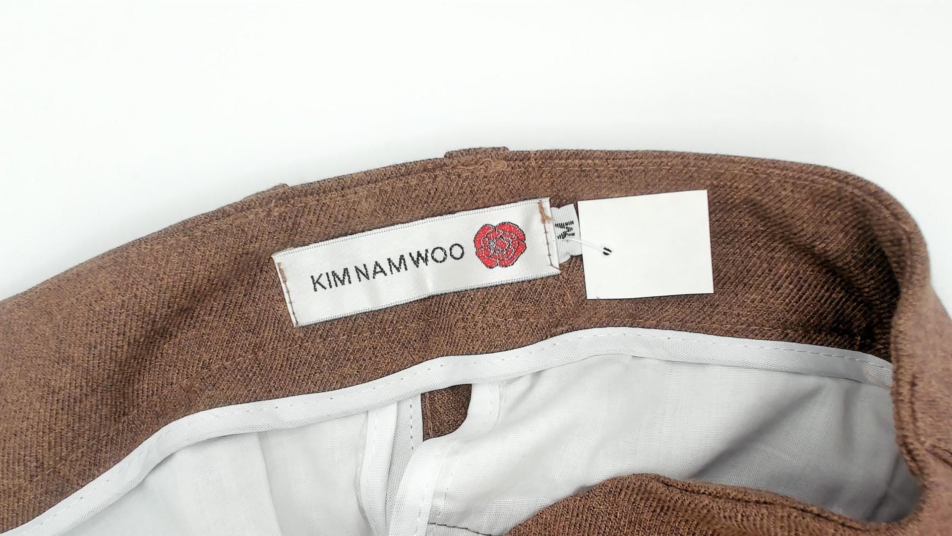Y2K Brown Pleated Cropped Trousers Straight Leg High Waist Medium M