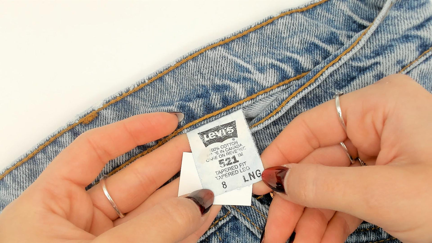 Levi's 521 90s Light Wash High Waisted Straight Leg Jeans Medium