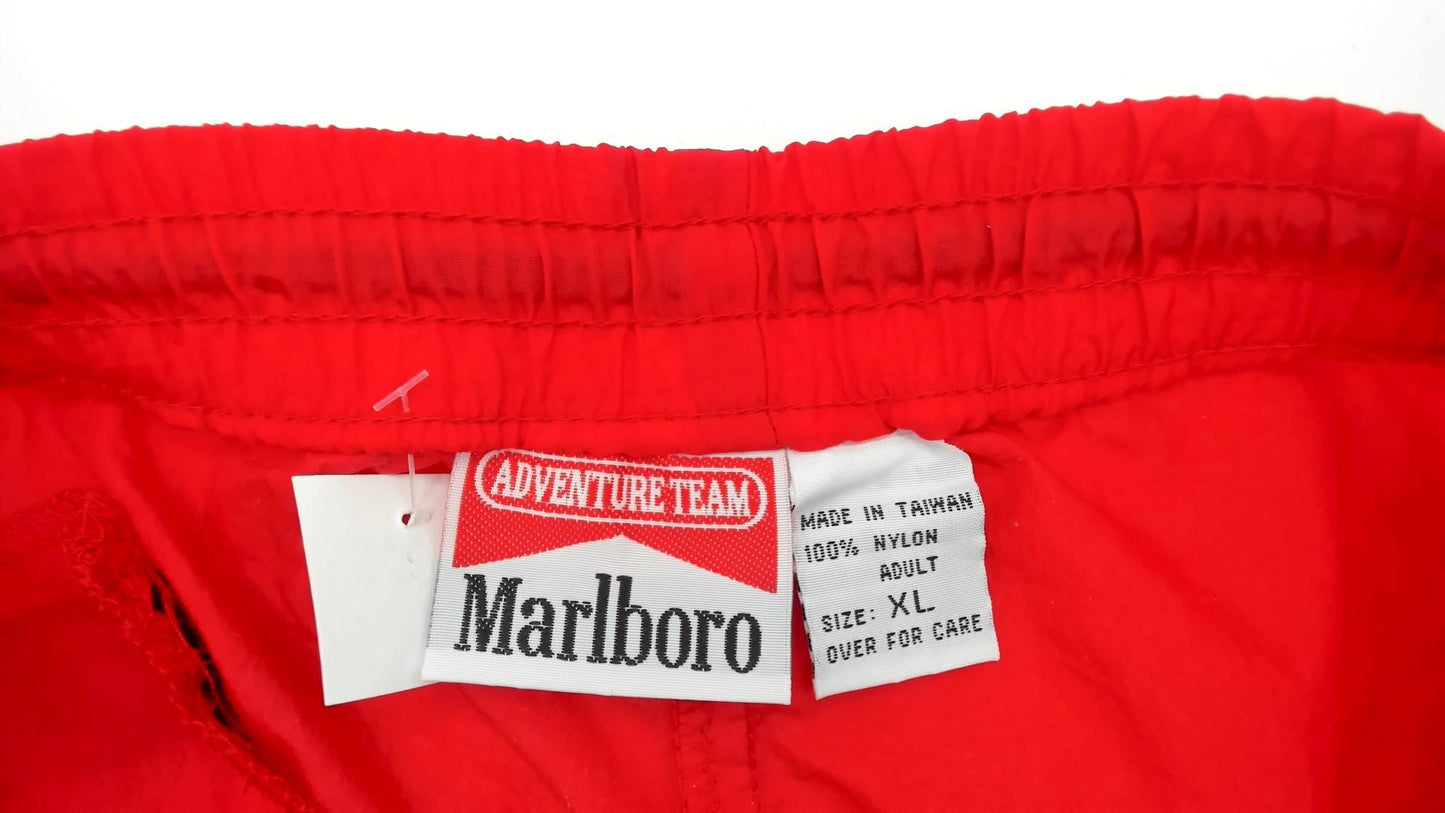 90s Marlboro Adventure Team Tracksuit Red Black Yellow Nylon Jacket Pants Extra Large XXL