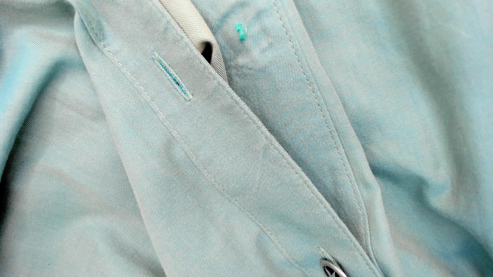 90s Stubbs Sage Green Western Shirt Mandarin Collar Button Front Extra Large XL