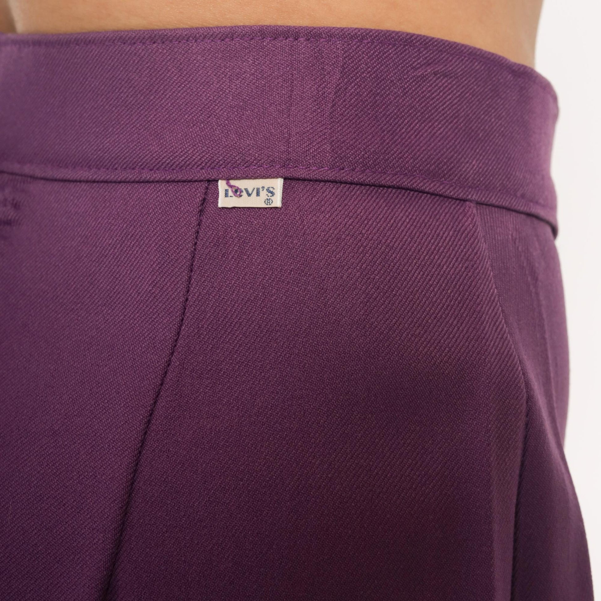 70s Levi's Purple High Waisted Wide Leg Trousers Medium M