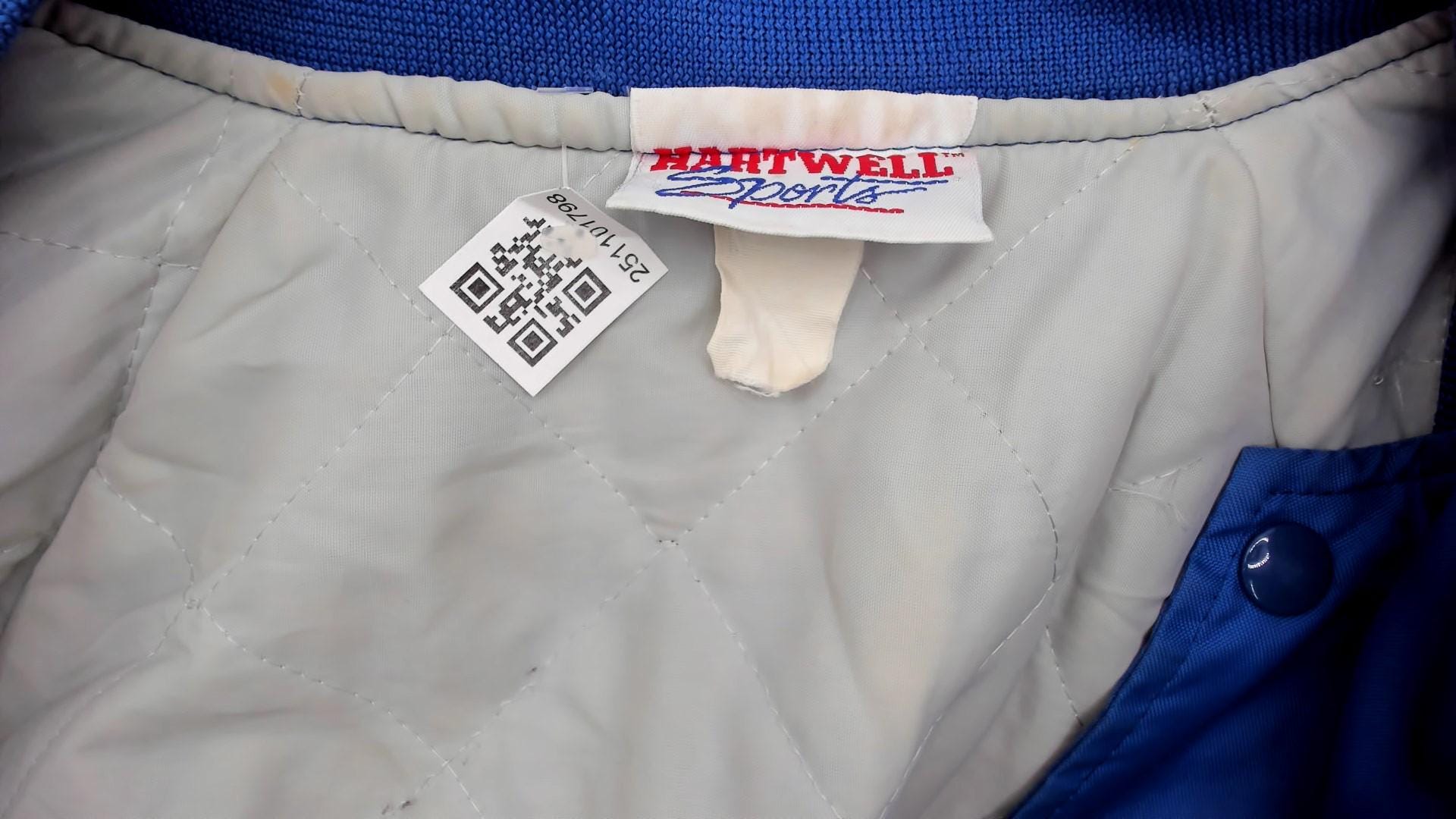 80s Blue Bomber Jacket Carpenter Tupelo Division Snap Button Raglan Medium