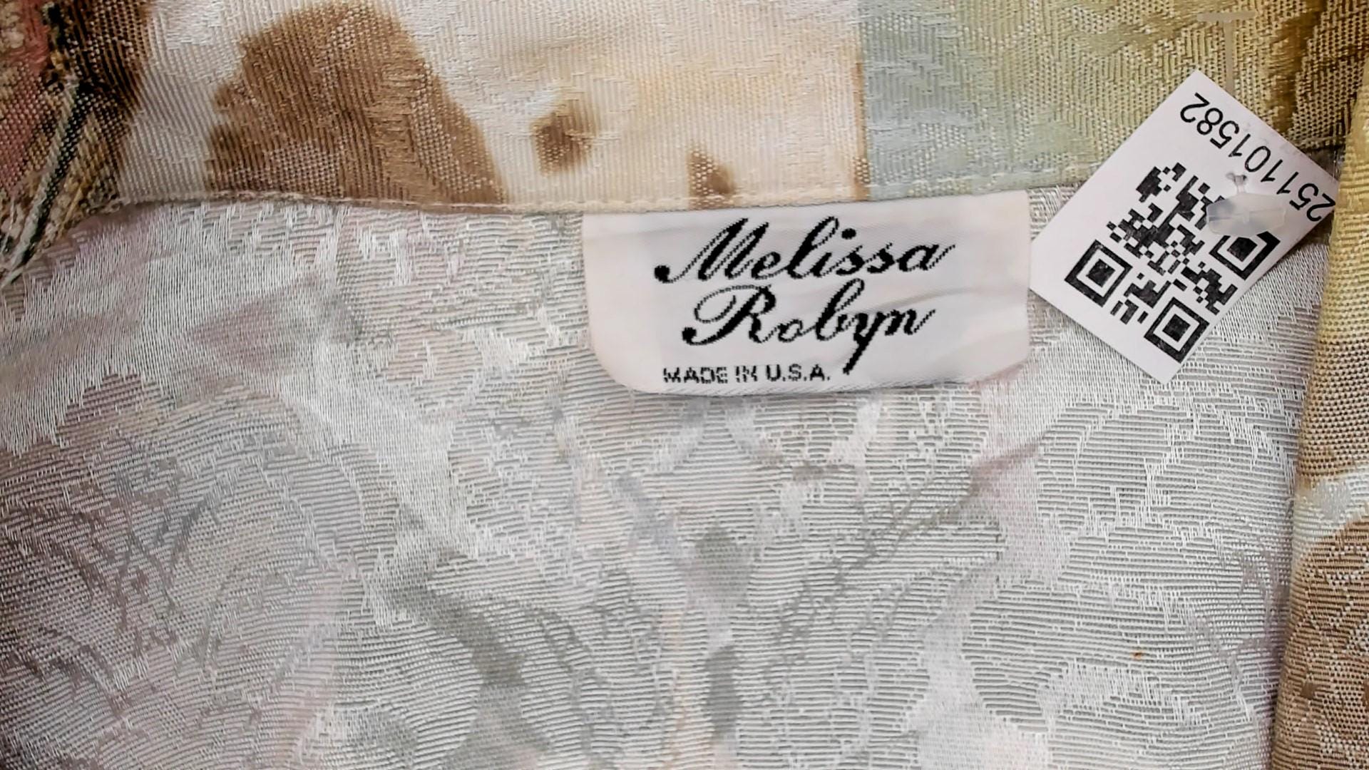 90s Melissa Robyn Floral Paisley Open Blazer Cream Multi Medium