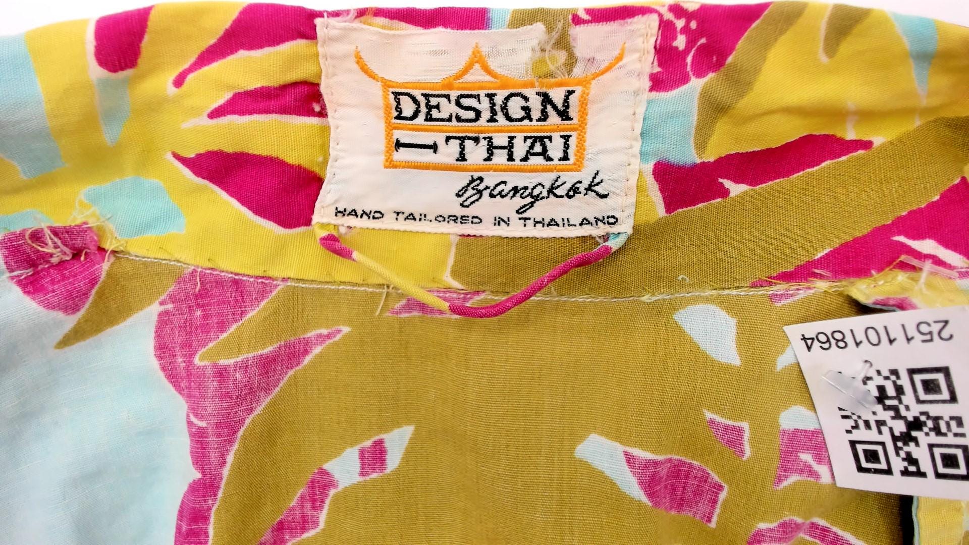 80s Lion Jungle Tropical Kimono Robe Knee Length Cotton Small Medium