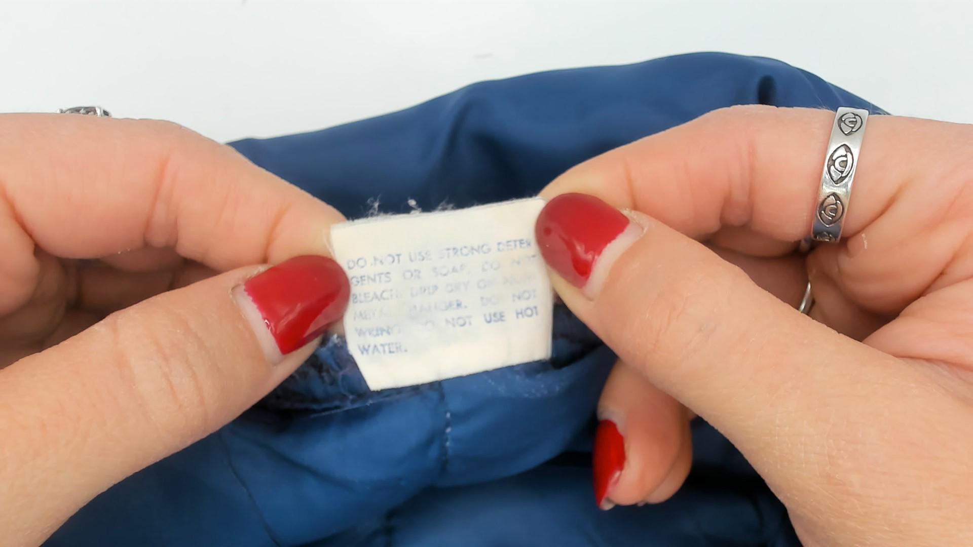 70s Navy Orange Cream Chevron Puffer Jacket Quilted Bomber Ski Coat XS