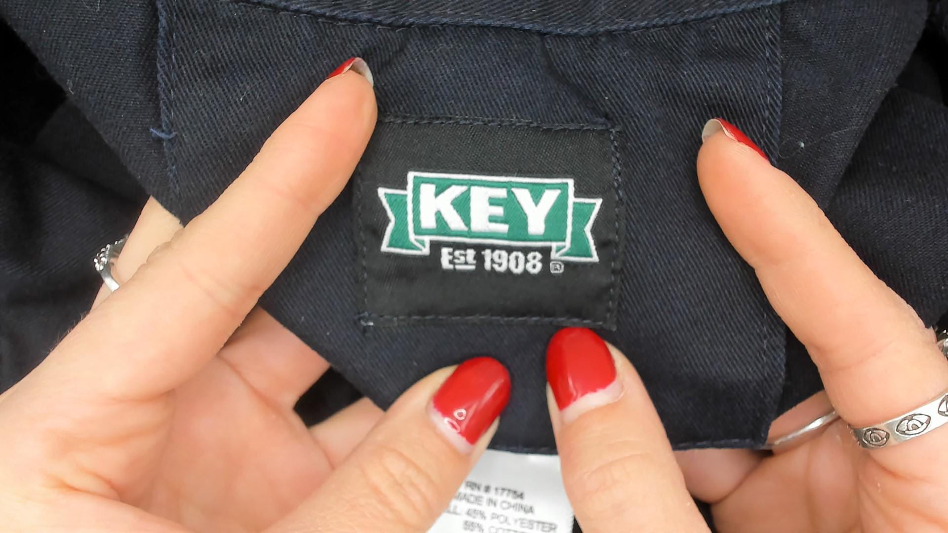 Key Navy Cotton Coveralls 90s Workwear Jumpsuit Zip Front Tall Extra Large