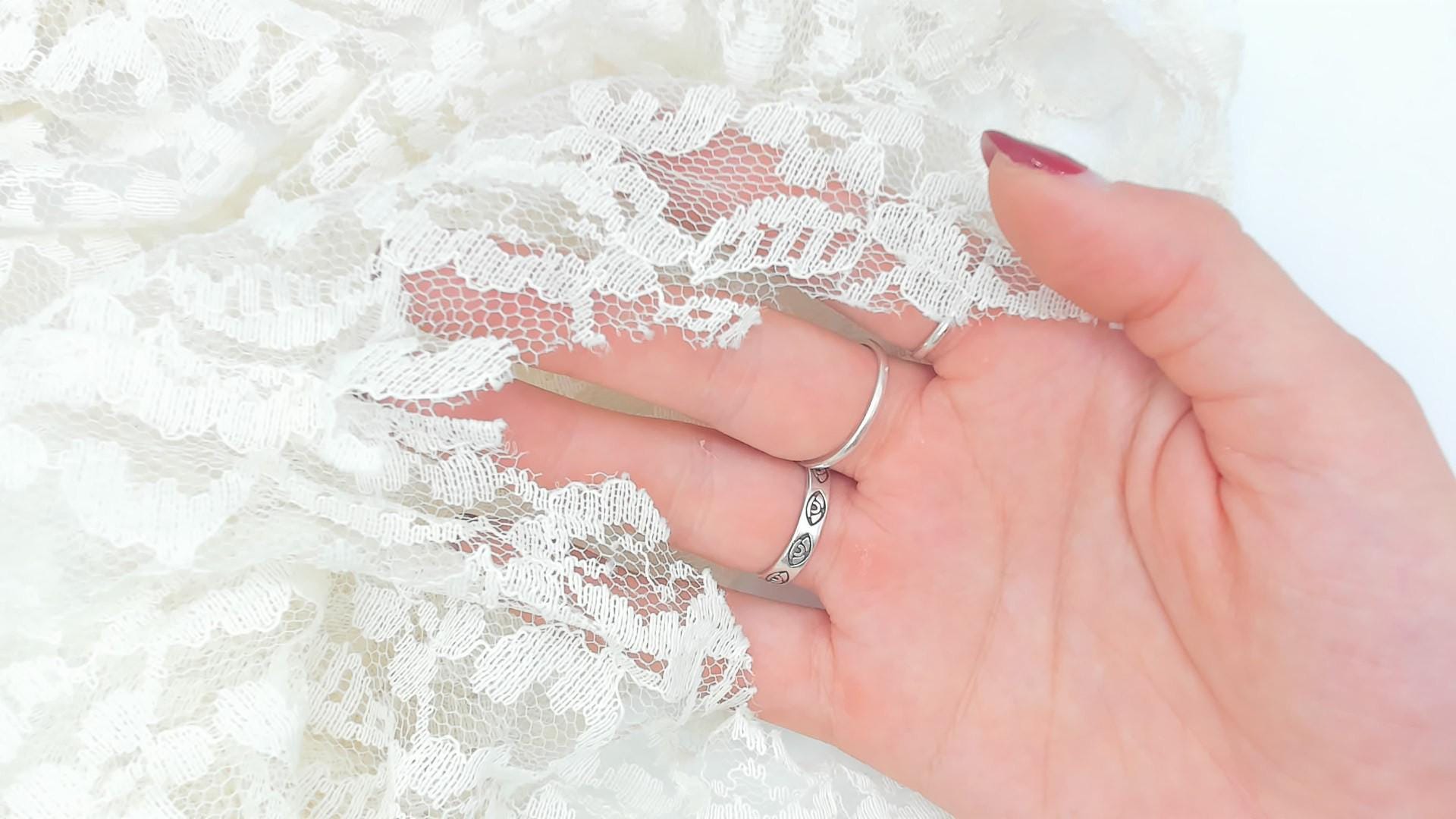 60s Ivory Lace Gown Cap Sleeve A-Line Floral Overlay Cream Sash Small
