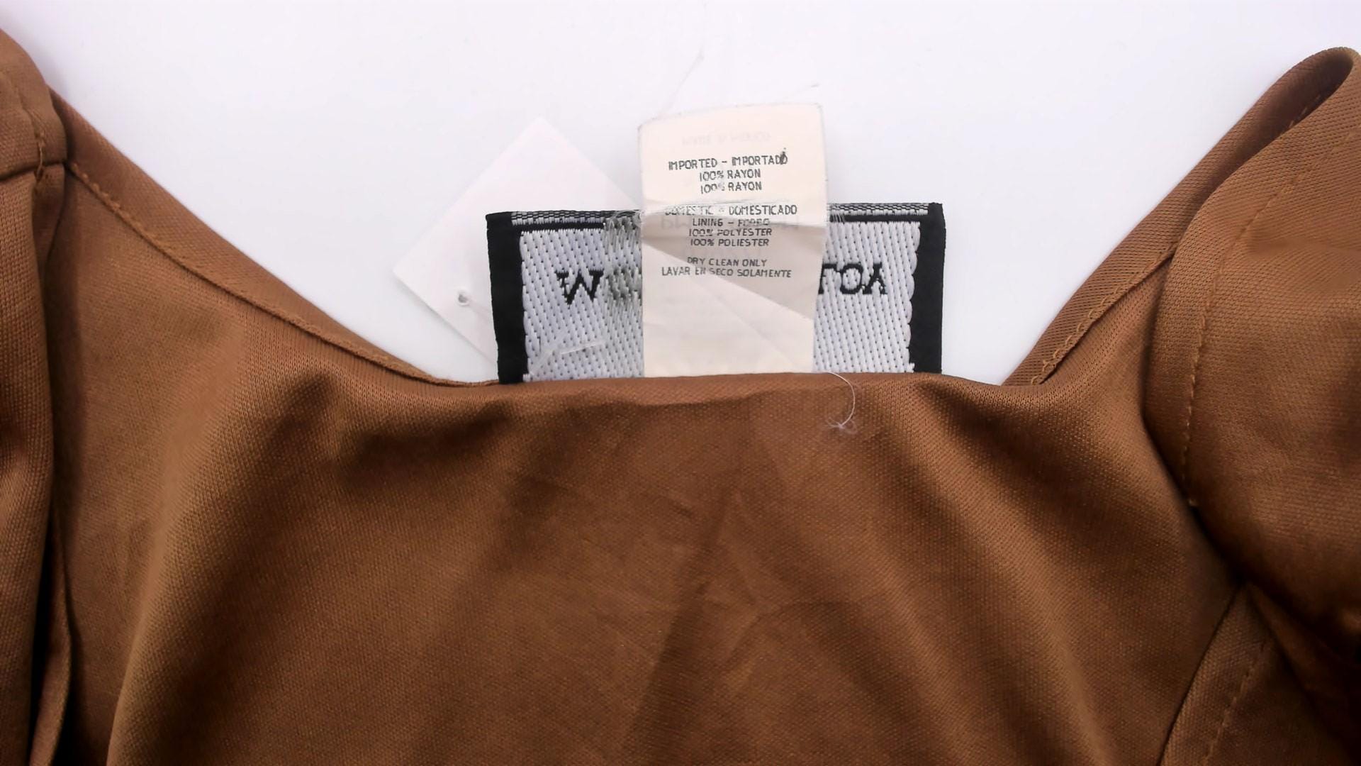 90s Molly Malloy Midi Dress Brown Tan Tribal Print Empire Waist Small