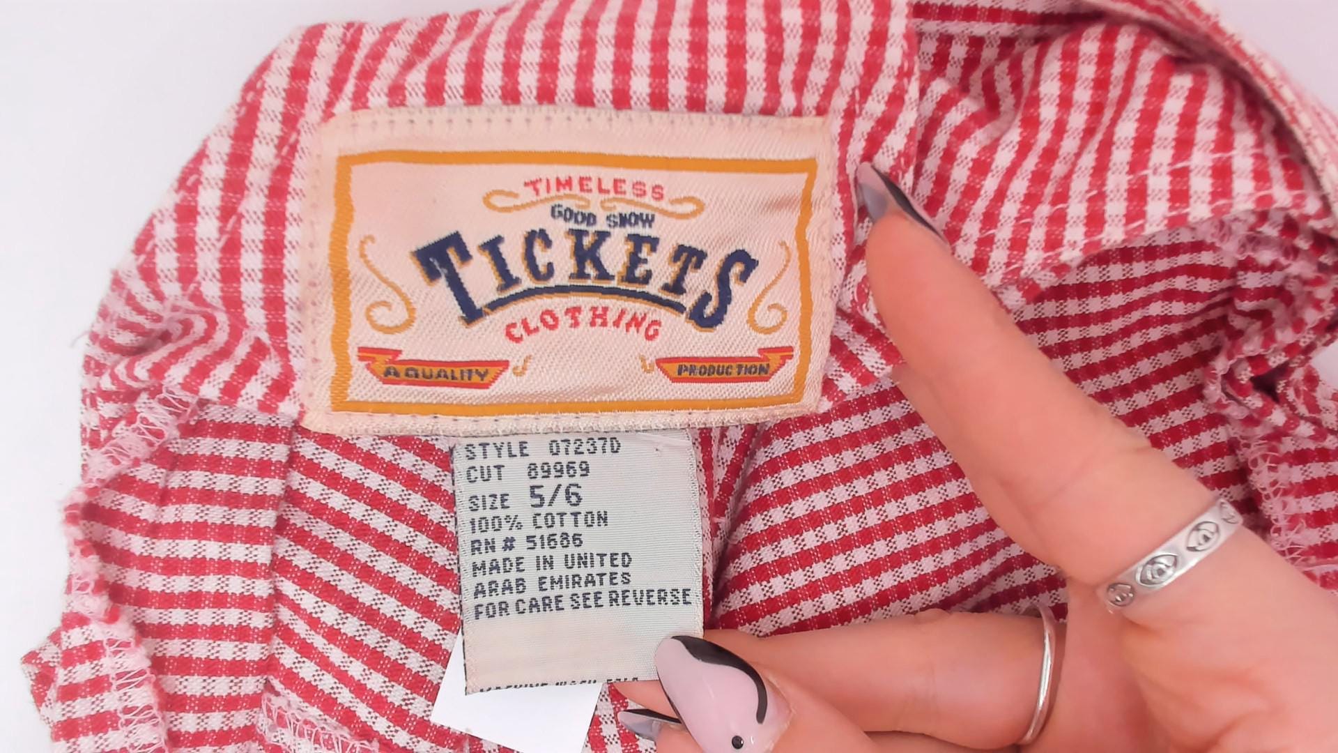 90s Timeless Tickets Red Gingham Mini Dress Cotton Racerback Small S