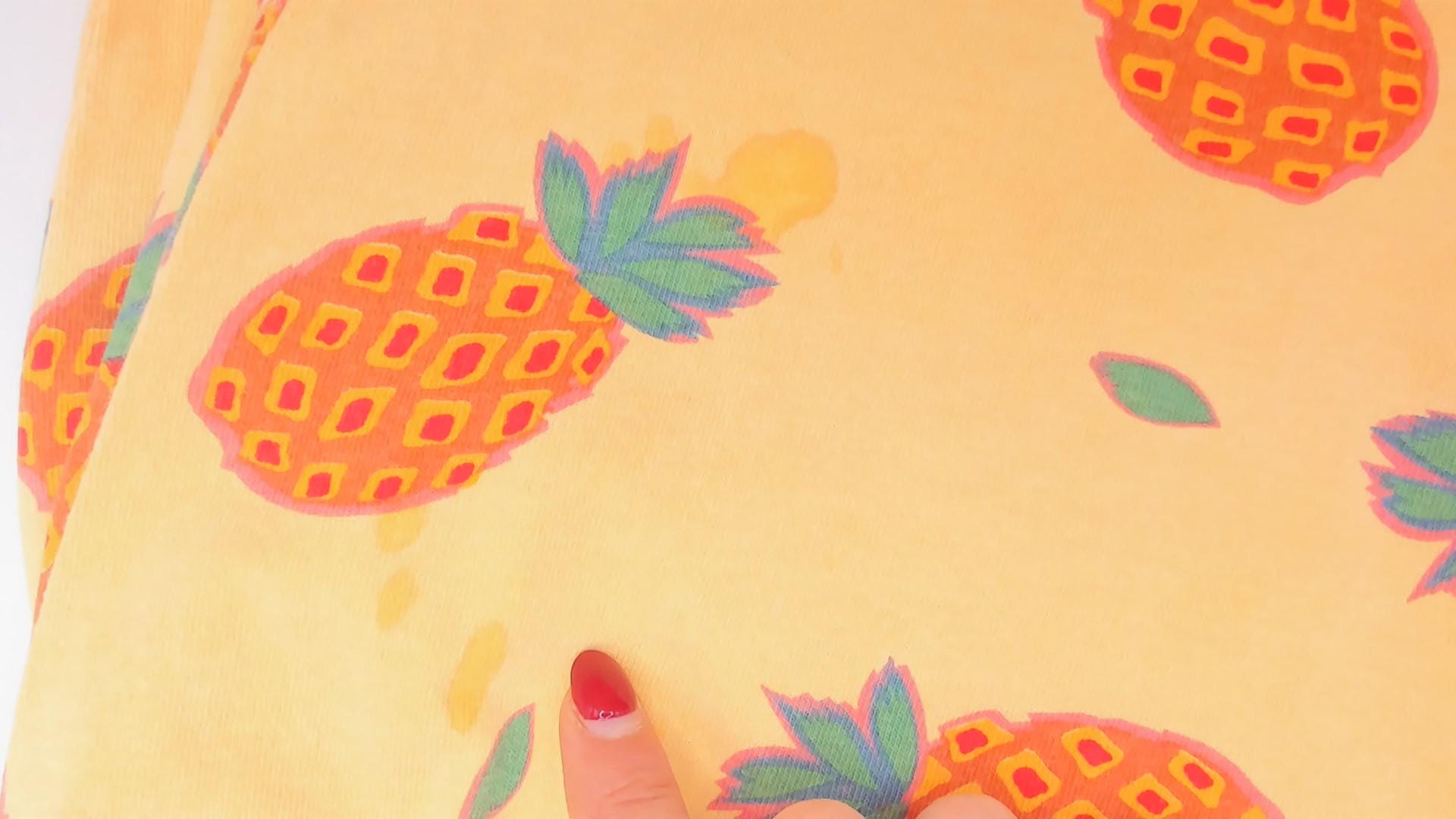 90s Zip Code Pineapple Print Maxi Dress Yellow Cotton Sleeveless Small