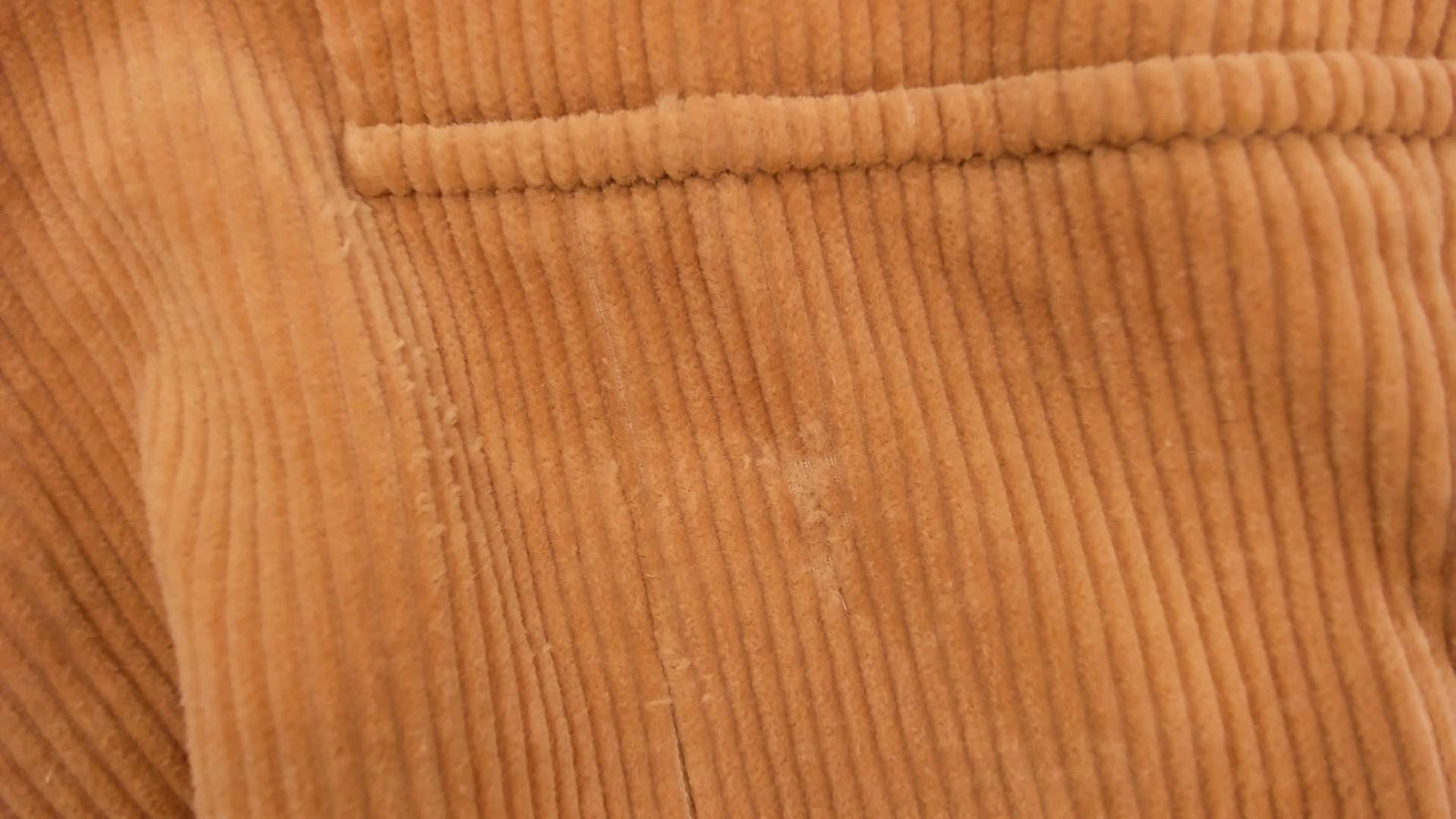 80s Richman Corduroy Blazer Tan Suede Elbow Patch Two Button Medium