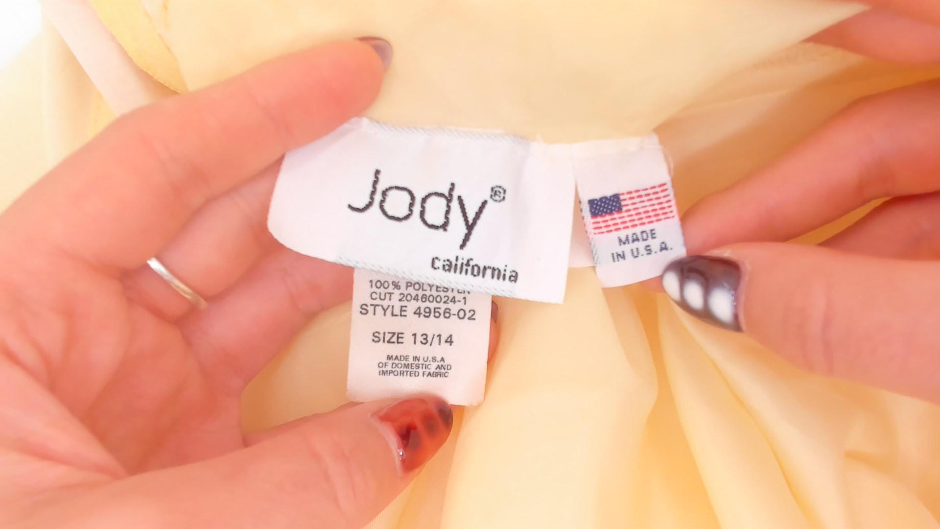 70s Jody Pale Yellow Cowl Neck Maxi Gown Spaghetti Strap Medium M