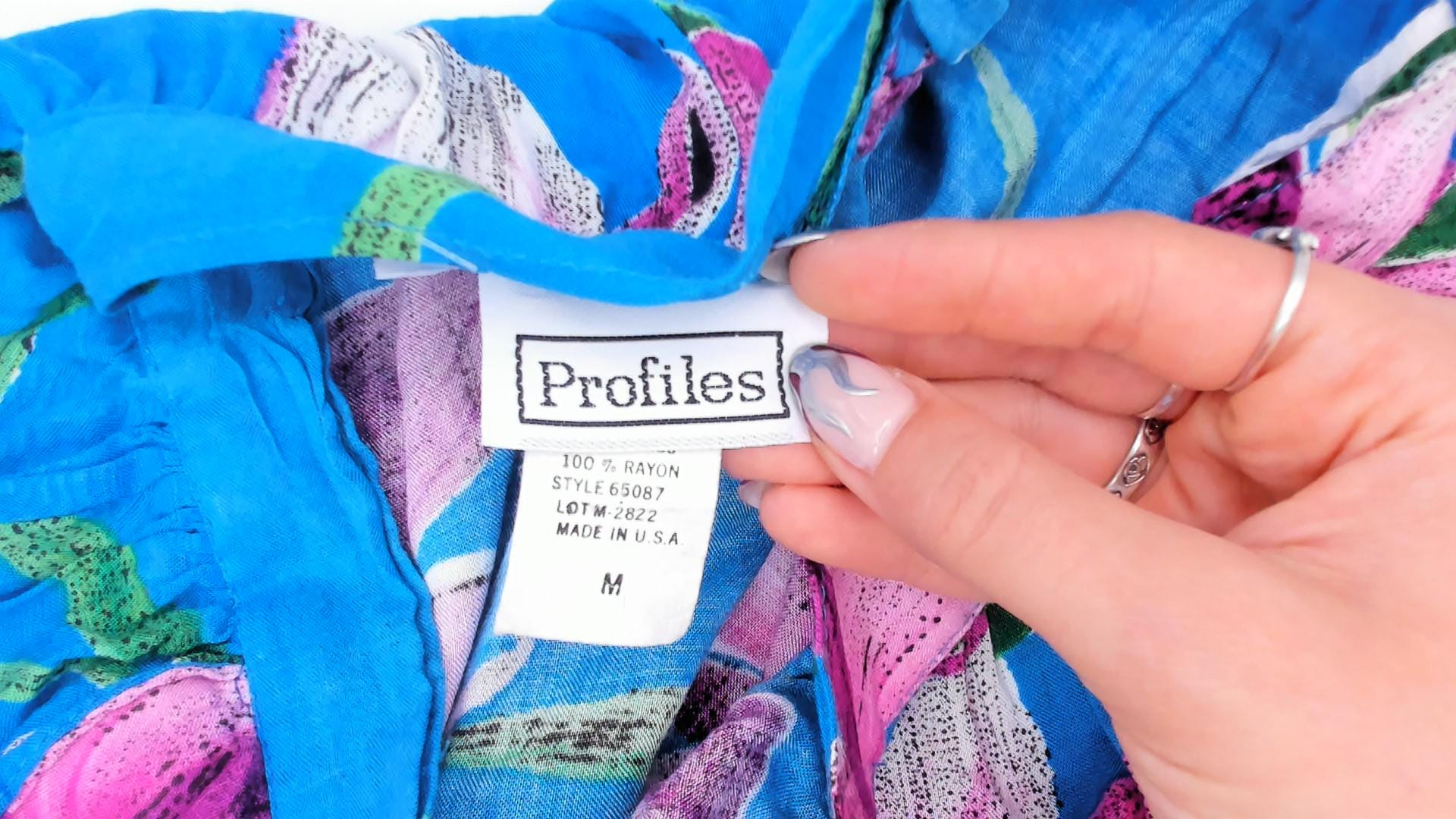 90s Profiles Tropical Floral Shorts Teal Orchid High Waist Wide Leg Small