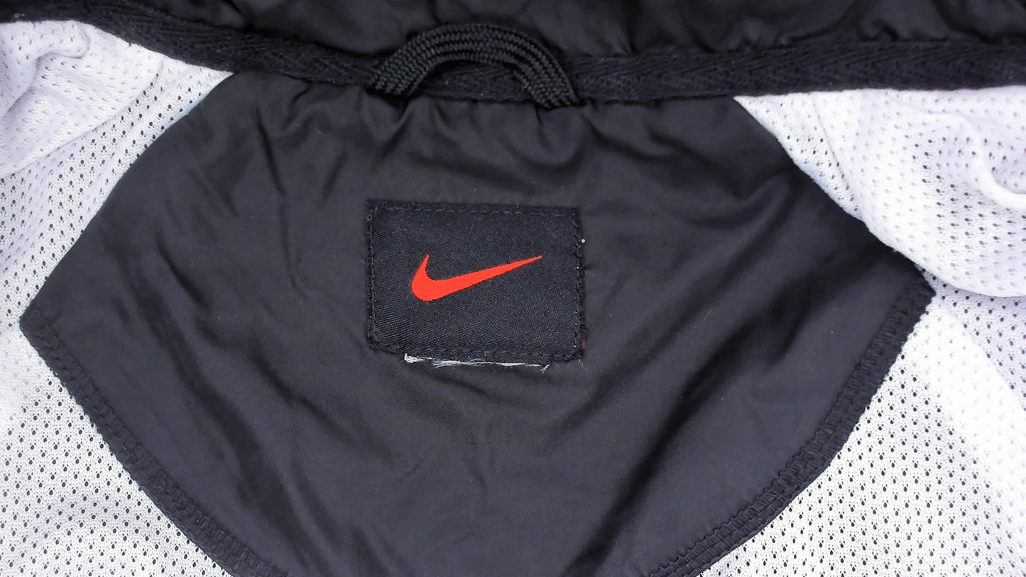 Y2K Nike Windbreaker Jacket Black Navy Color Block Mesh Lined Medium M