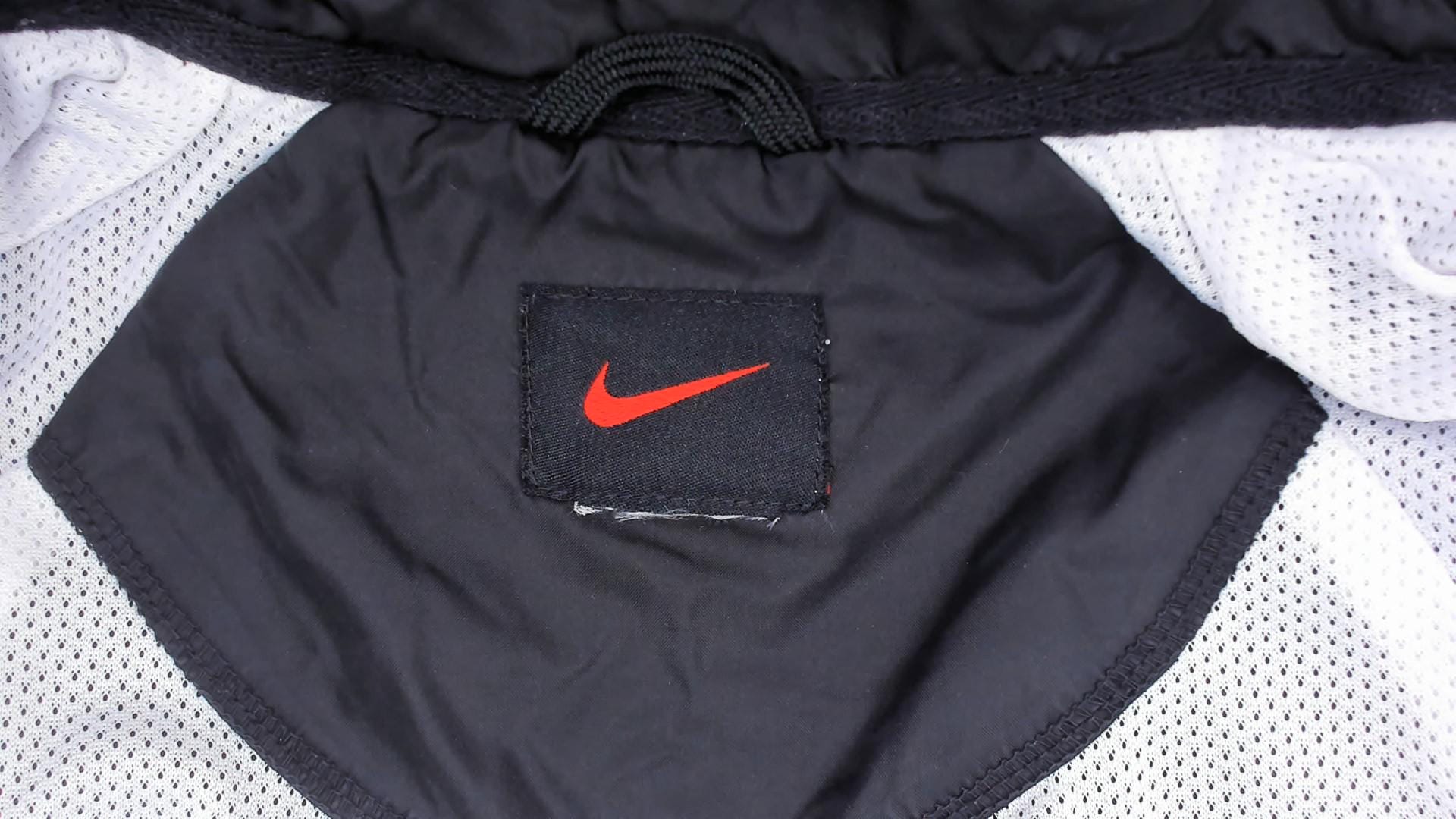 Y2K Nike Windbreaker Jacket Black Navy Color Block Mesh Lined Medium M