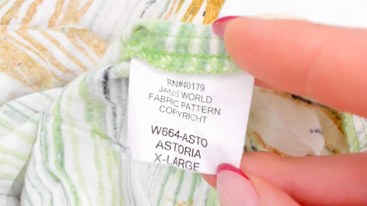 2000s Jams World Palm Leaf Hawaiian Shirt Green Rayon Camp Collar Extra Large XL