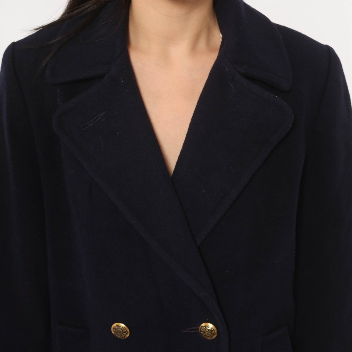 Mackintosh Navy Wool Peacoat Gold Button Double Breasted Jacket Medium M