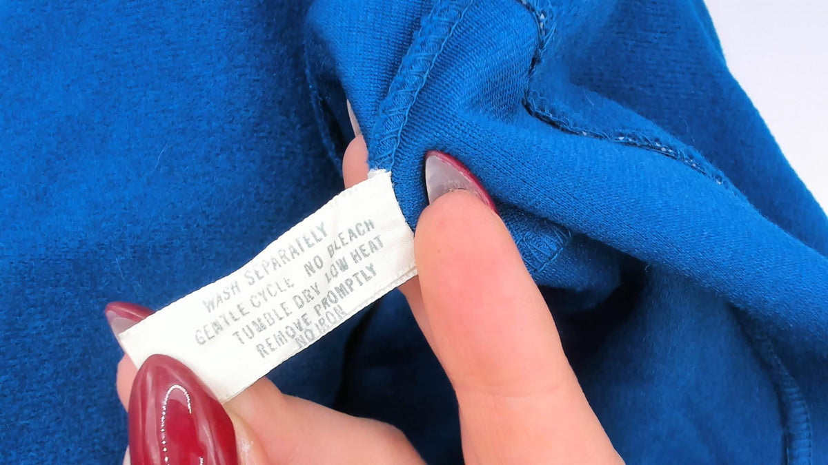 70s Vassarette Cobalt Belted Wrap Coat Knee Length Gold Buttons Medium