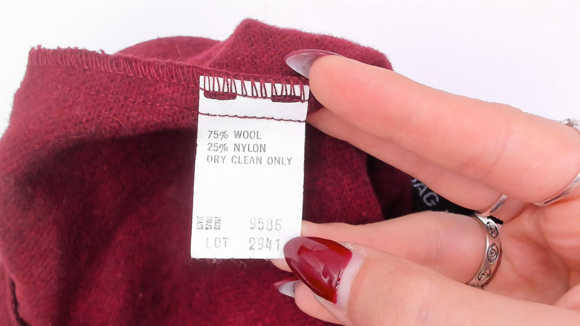 80s Sag Harbor Burgundy Wool A-Line Skirt Pleated Pockets Small