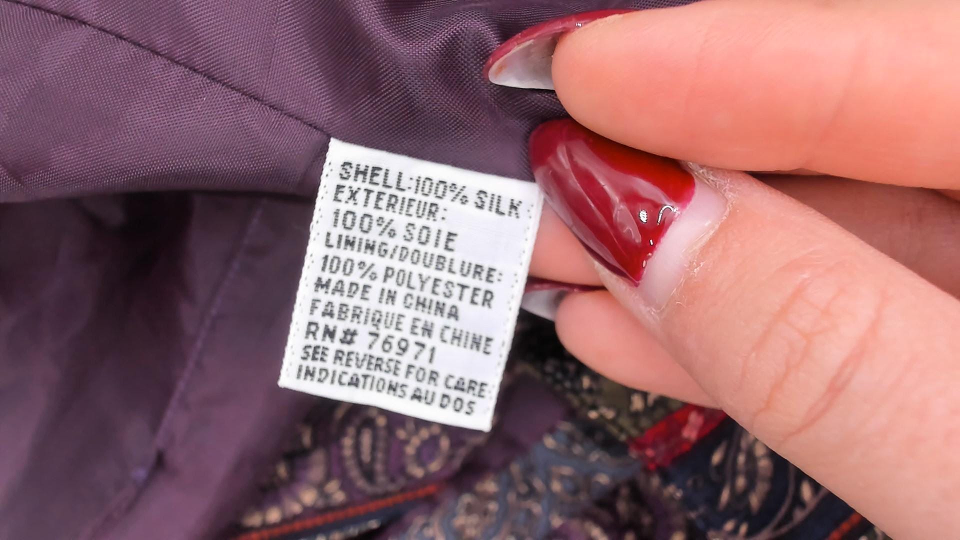 90s Talbots Paisley Silk Vest V-Neck Plum Navy Jacquard Medium M