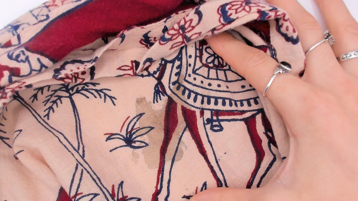 70s Indian Block Print Cotton Wrap Skirt Maxi Burgundy Navy Elephant Peacock Small
