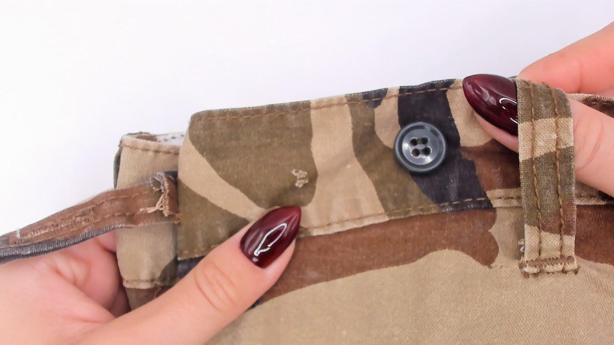 90s Winchester Camo Pants Olive Cotton Baggy Wide Leg Military Medium M