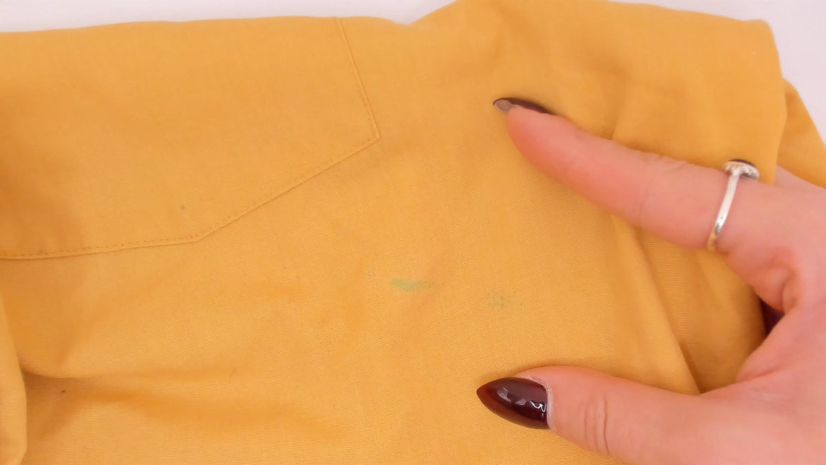 70s Arrow Belmont Club Mustard Yellow Button Up Shirt Extra Large XL
