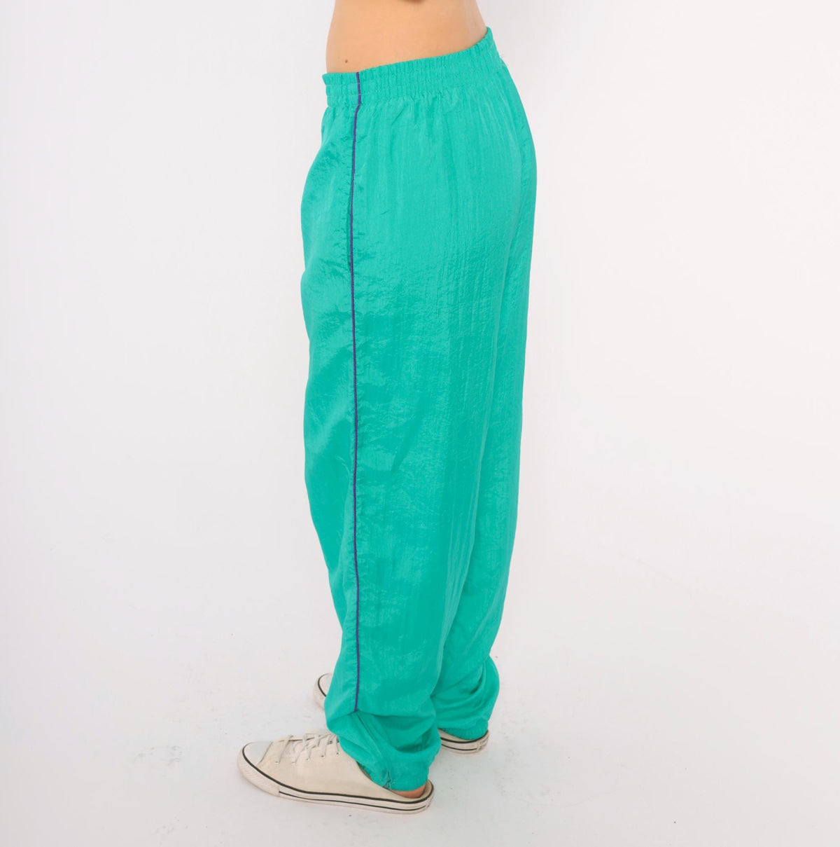 90s PS Sport Teal Tracksuit Set Windbreaker Jacket Jogger Pants Geometric Diamond Print Small