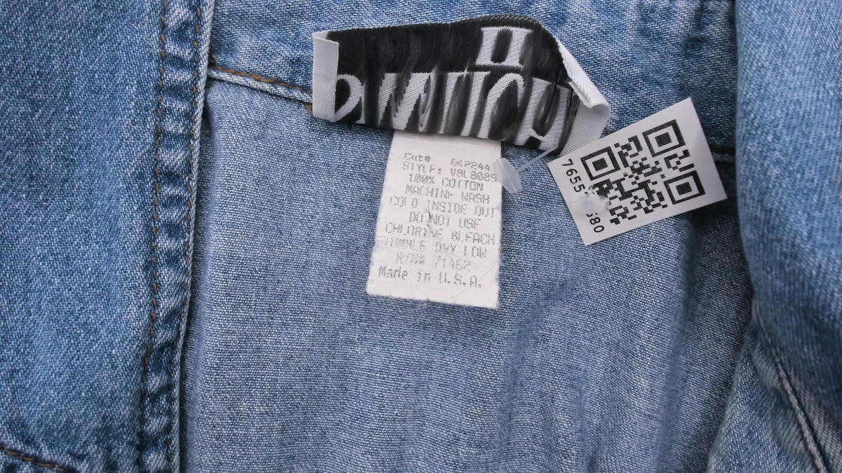 90s Switch II Denim Shirt Light Wash Cotton Short Sleeve Plus Size XXL