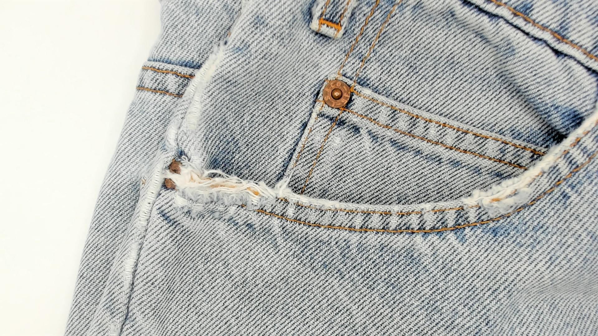 Levi's 505 Light Wash Jeans 2000s Straight Leg Denim Cotton W36 L30