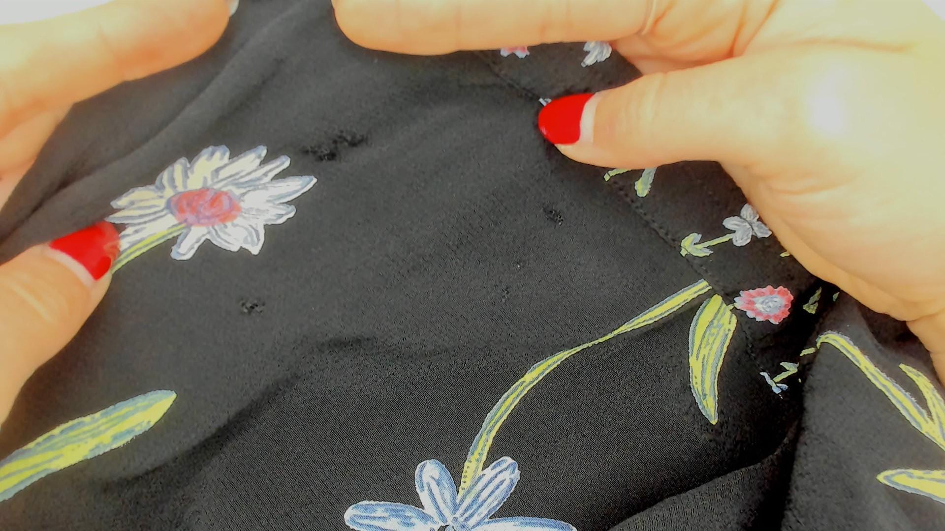 90s Putumayo Black Floral Sundress Knee Length Wildflower Embroidered Medium M
