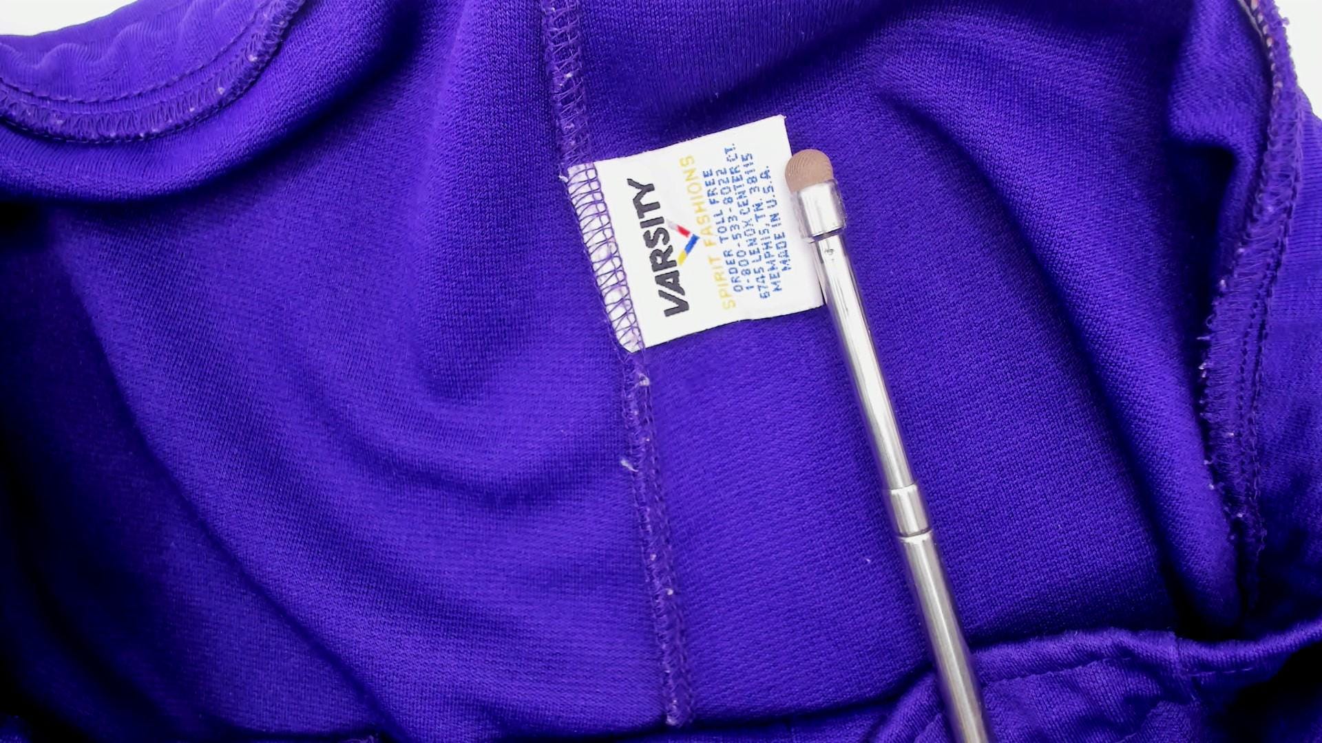 90s Varsity Purple Athletic Shorts Low-Rise Mini Elastic Waist Small S