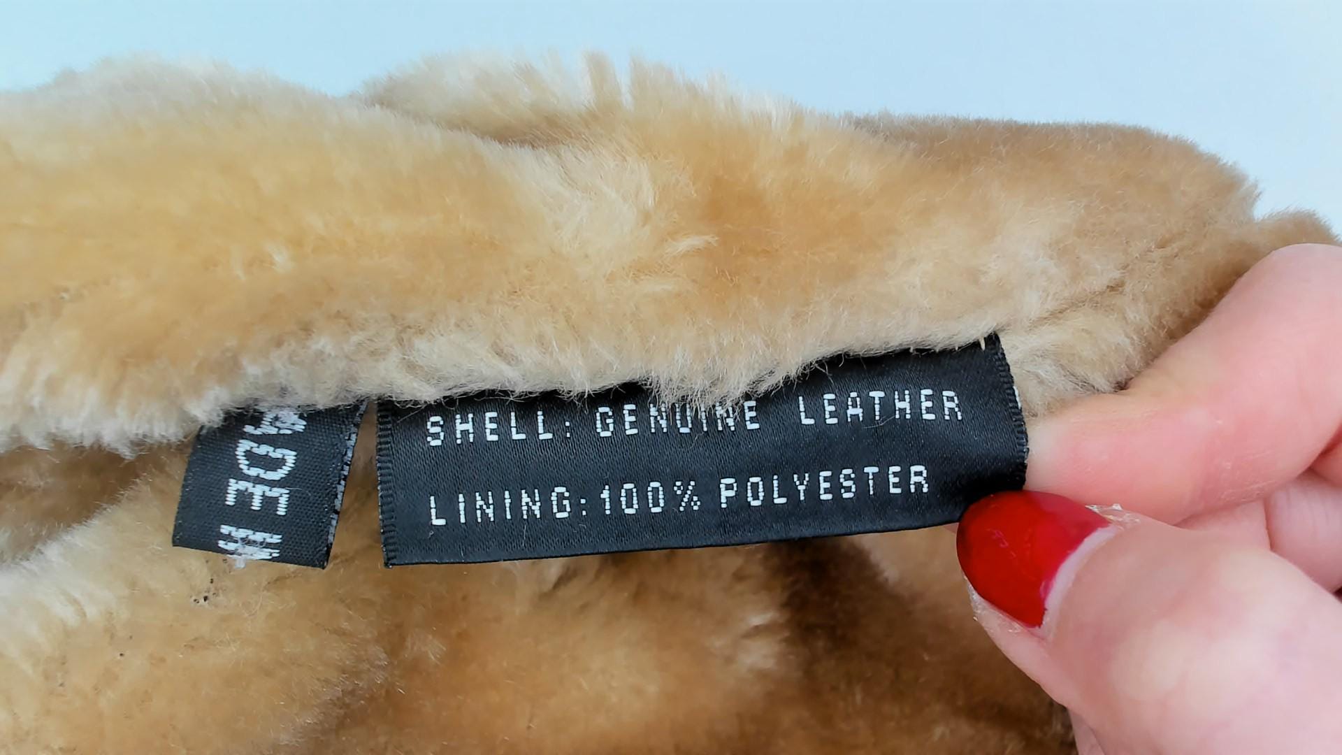 2000s Mny Tan Leather Jacket Fur-Trimmed Collar Belted Hip-Length Small S