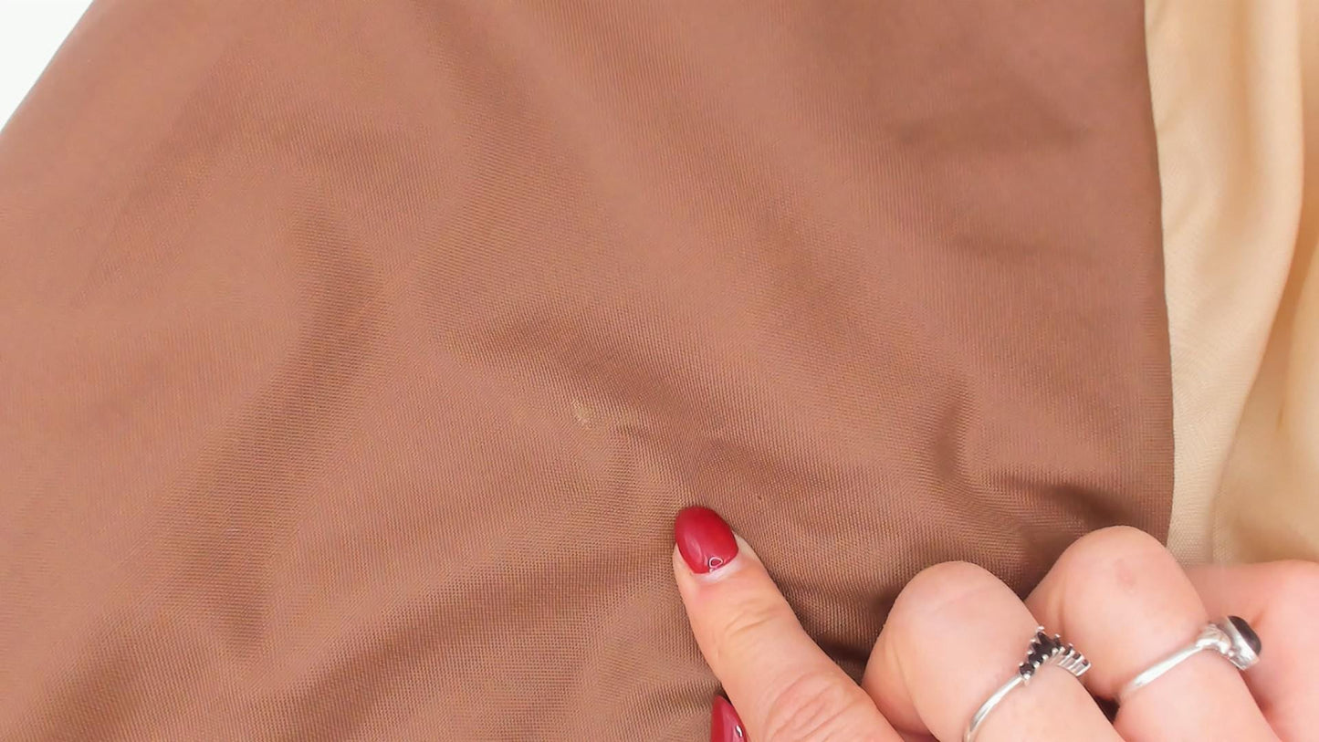 80s DeLong Sportswear Varsity Bomber Tan Brown Striped Nylon Windbreaker Extra Large XL