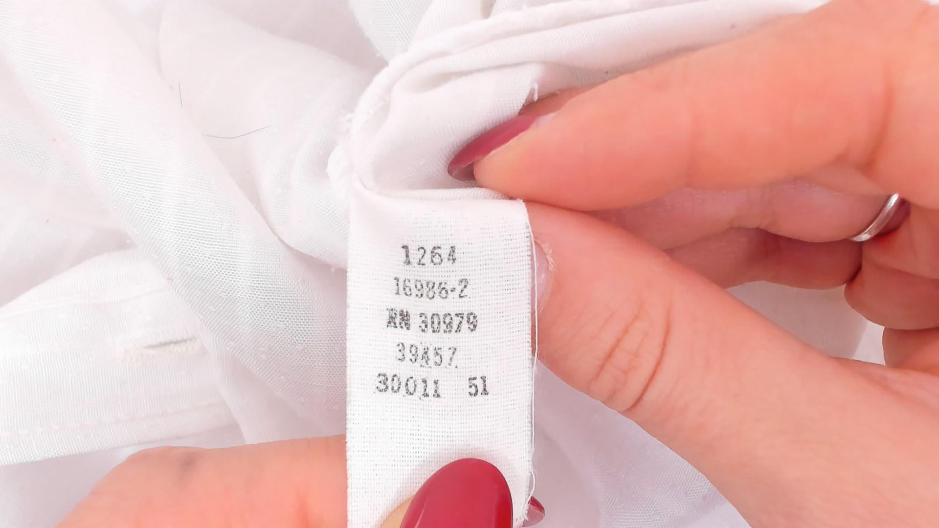 90s Cobble-Lane White Striped Button-Up Blouse Pointed Collar Large L