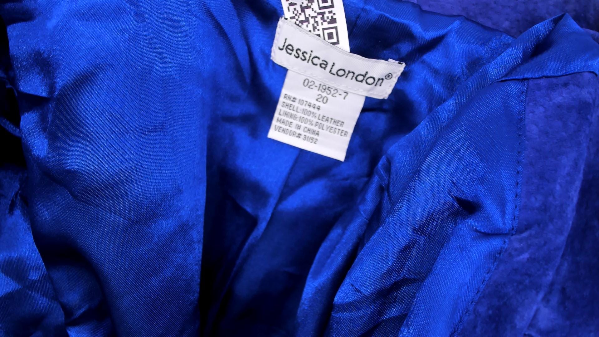 2000s Jessica London Cobalt Suede Blazer Three Button Jacket Plus Size XXL