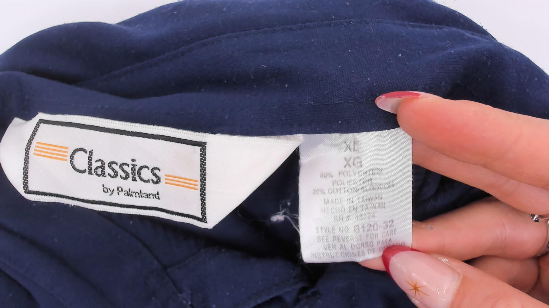 90s Navy Polo Shirt Classics Ribbed Yoke Button Front Knit Extra Large XL