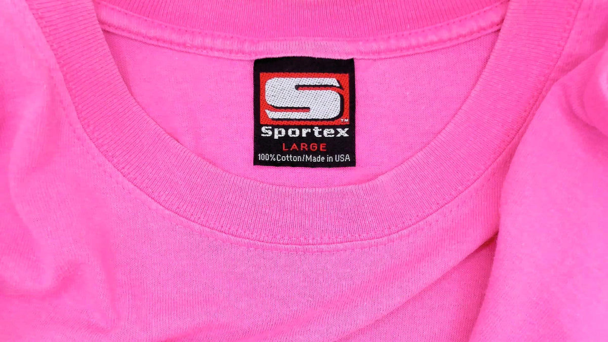 2000s Sportex Hummingbird Floral Graphic Tee Pink Cotton Ruidoso New Mexico Large L