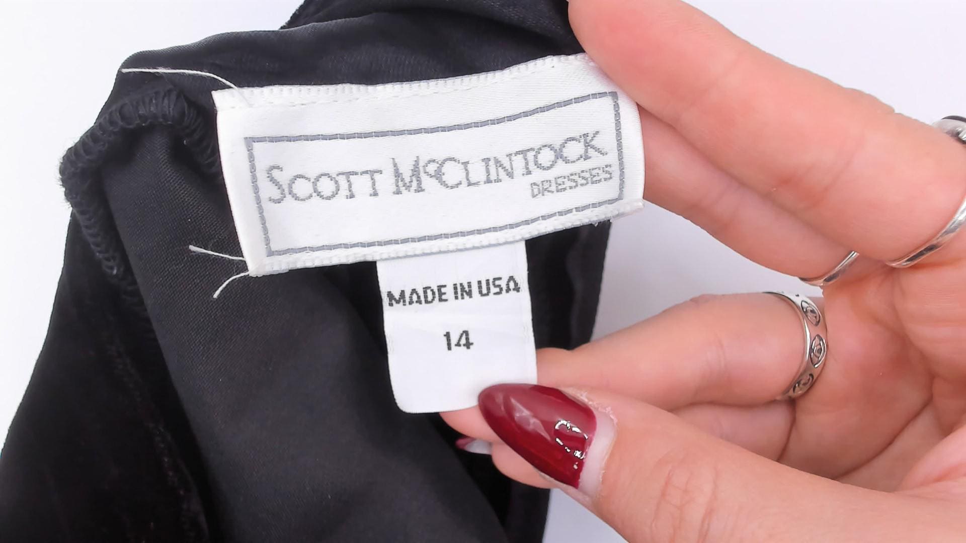 90s Scott Mcclintock Black Velvet Drop Waist Dress Purple Floral Open Back Large