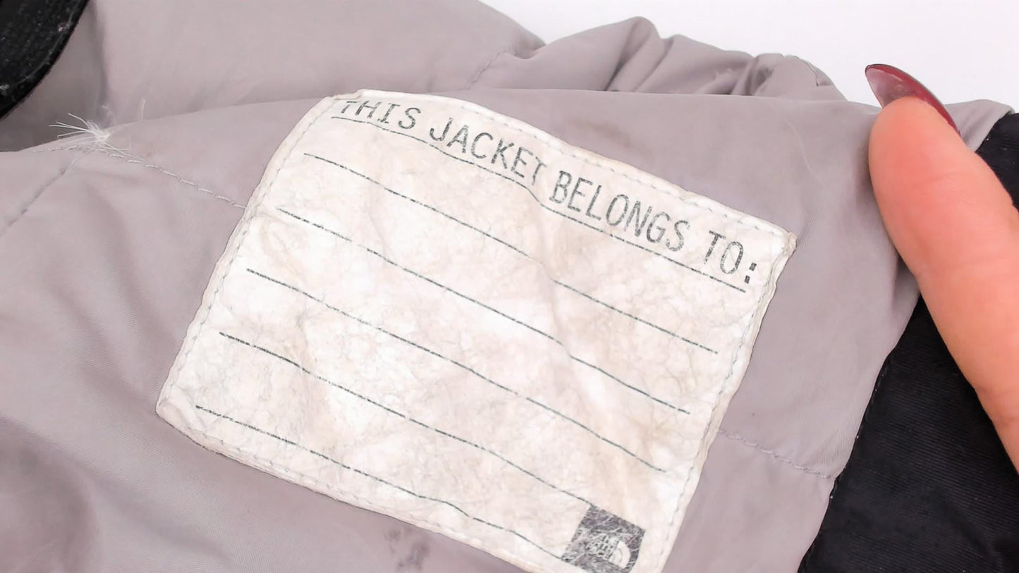 90s The North Face Black Down Jacket Snap Waist Puffer XS